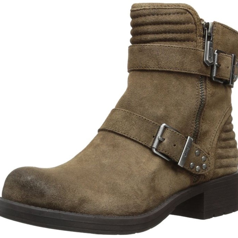 Circus by Sam Edelman Gemma Brown Suede Moto Boots Size 7